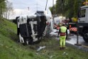 VU Gefahrgut LKW umgestuerzt A 4 Rich Koeln Hoehe AS Gummersbach P406